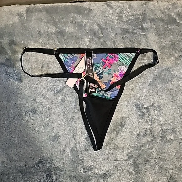 NWT Victoria's Secret flower print v-string thong - Picture 4 of 5